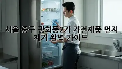 서울 중구 광희동2가 가전제품 먼지 제거 완벽 가이드